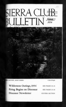 Sierra Club Bulletin 1954 Vol 39 No 3 March cover